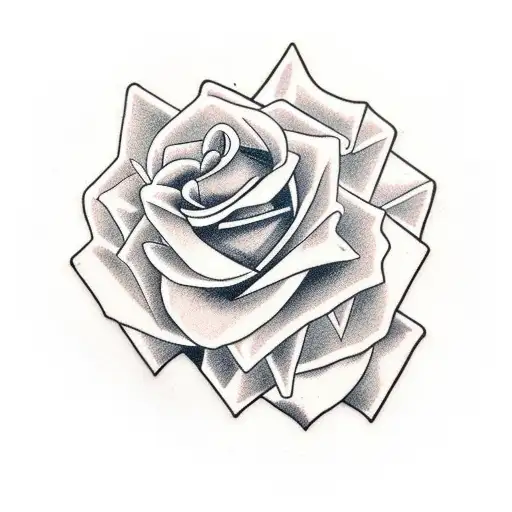 Rose With Cross In Front Of It