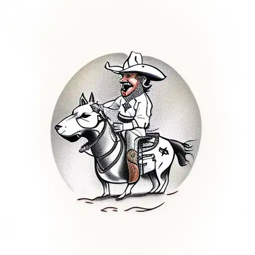 Cowboy Sheriff Riding A Ferret Instead Of A Horse