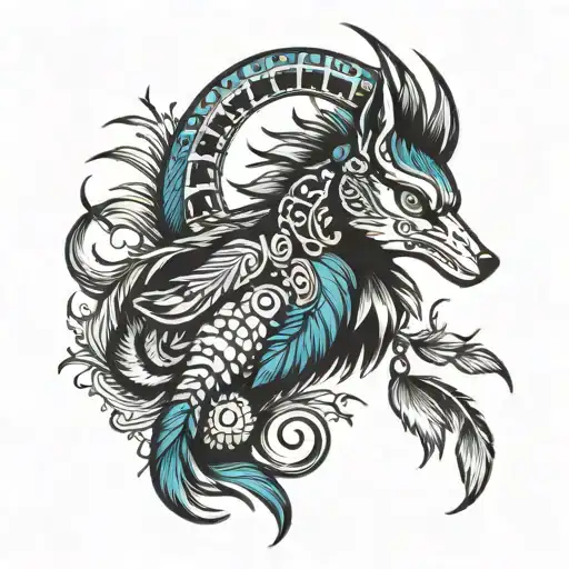 Wolf Peacock Feather Scorpion