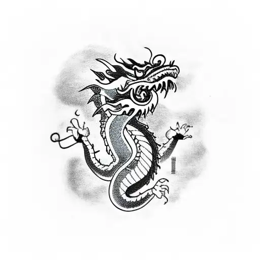 Chinese Dragon With Several Eyes
