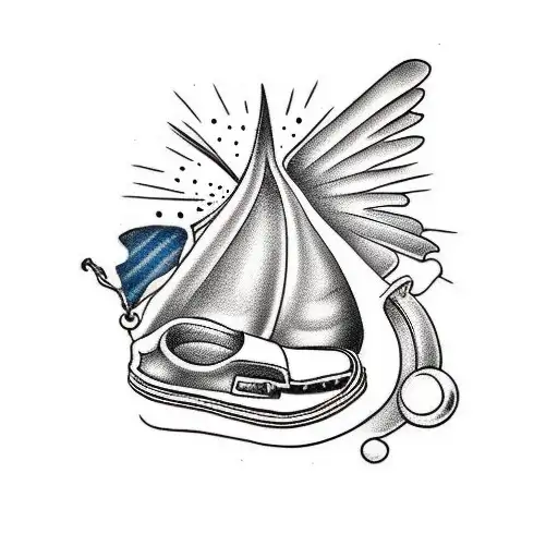 Black And White Hungry Shoe