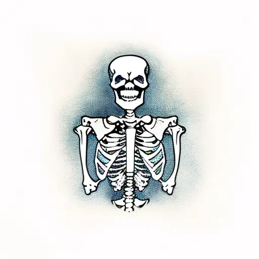 Skeleton In A Suit Carrying A Briefcase