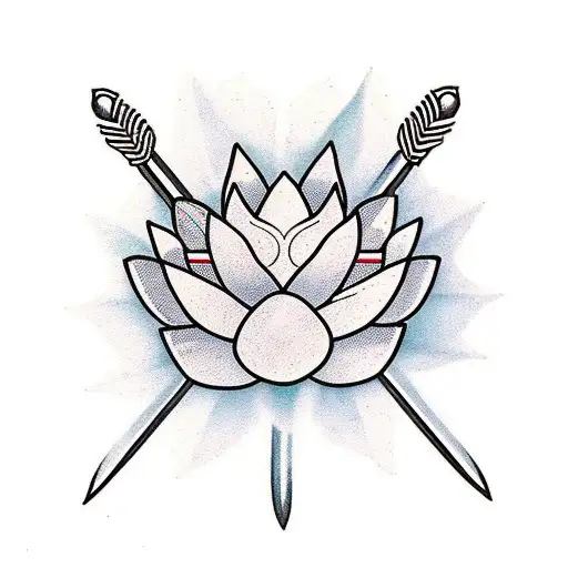 Lotus Flower With Spears