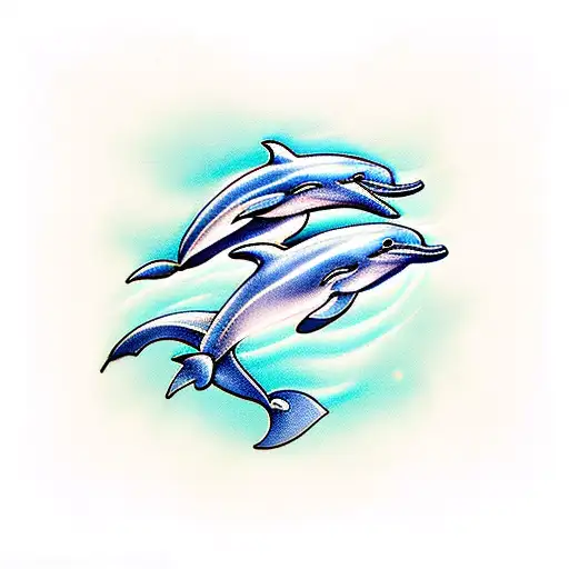 The Dolphin Looks Green Of Couse Because He Is Really Golden