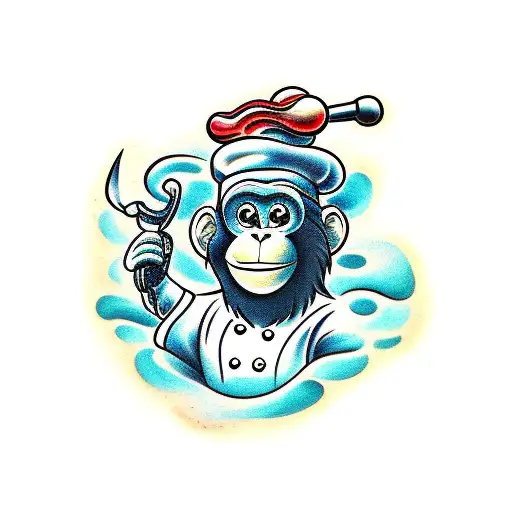 Monkey Chef Knife Fire