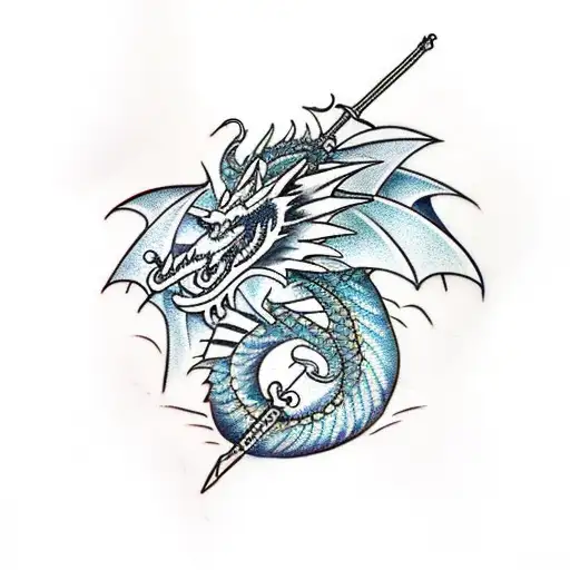 Dragon With Sword