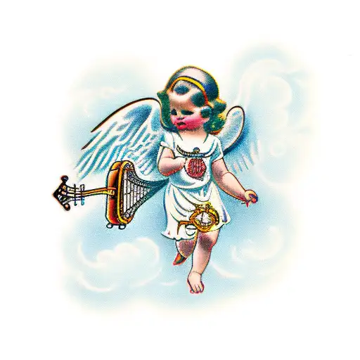 A Little Angel With A Lyre