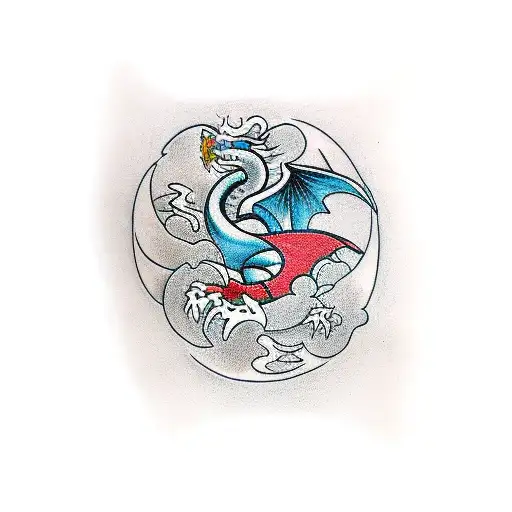 Gaxley Tattoo Half Sleeve With A Dragon