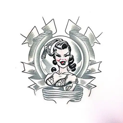 A Sexy Captain Pinup Girl And A Sexy Pirate Pinup Girl