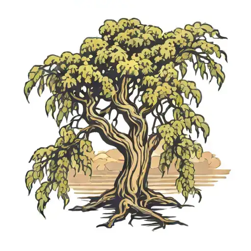 Weeping Willow Tree Intertwined