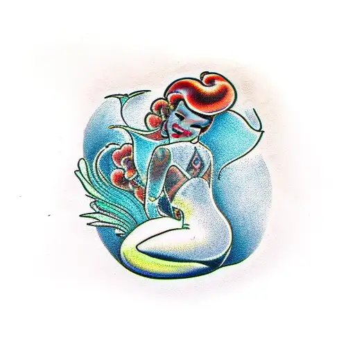 Black Male Pin Up Mermaid