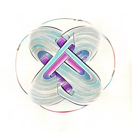 Infinity Symbol With An Ecg Graph With Concealed Alphabet N