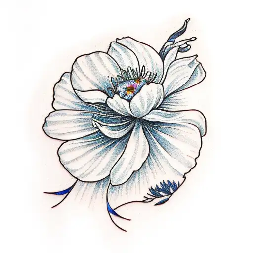 Bouquet Birth Flowers Aster Morning Glory Narcissus Peony Cosmos Larkspurs