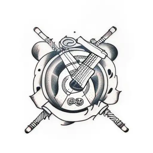 Guitar Skate Board Punk Rock Mechanic