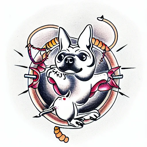 Dog Jumping Through Hoop