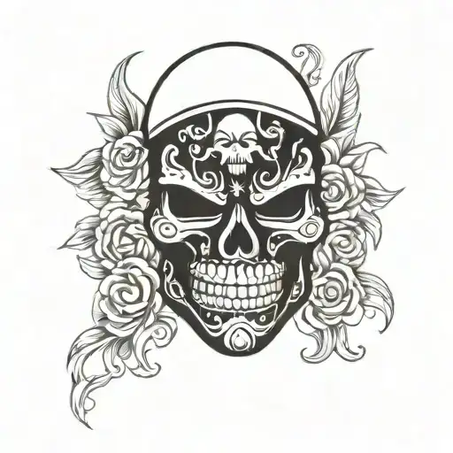 Lucha Libre Mask Skull Mouth