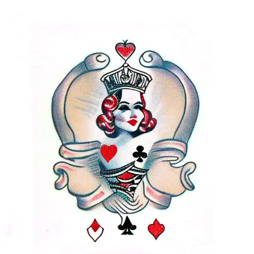 Queen Of Hearts Playing Card