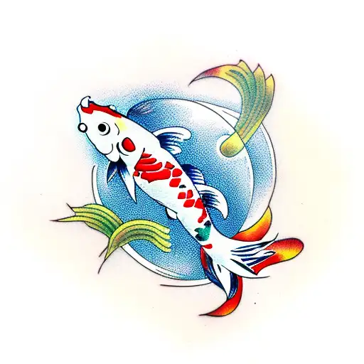Koi Fish In Circle
