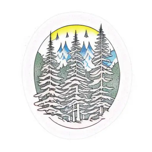 A Majestic Forest Landscape With A Hiking Trail Leading Into The Distance