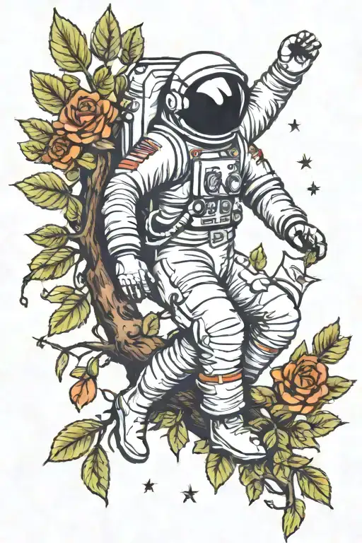 Astronaut With Tree Of Life