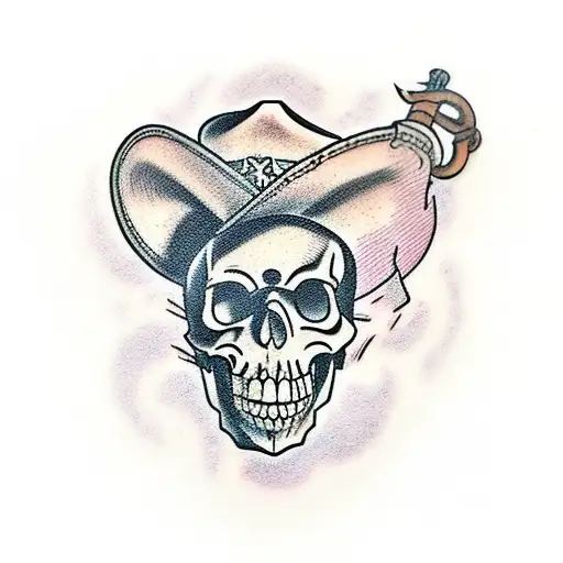 Cowboy With Skull
