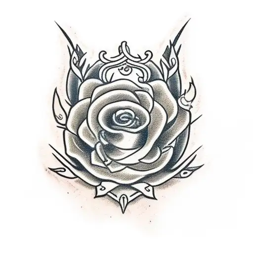 Blade With Snake And Flowers