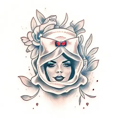 Portrait Of Woman And Strawberries