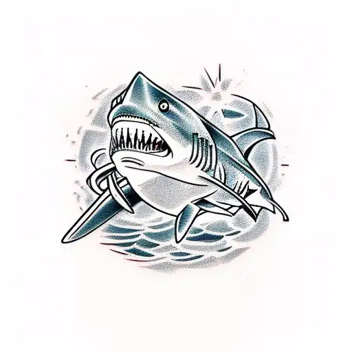 American Traditional Shark