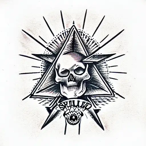 Skull Illuminati All Seeing Eye