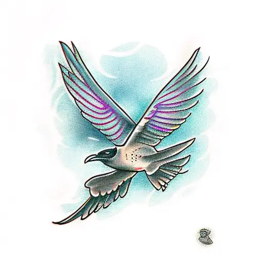 Raven Catching Butterfly