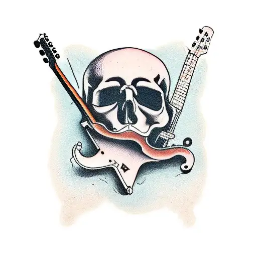 Guitar Made Of A Skull