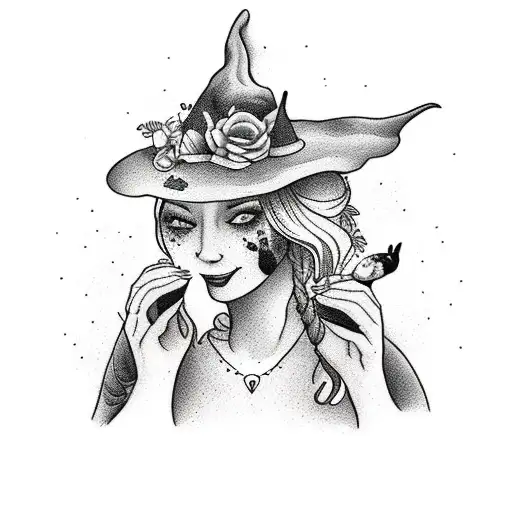 A Tea-loving Witch Surrounded By Farm Animals And Nature Elements