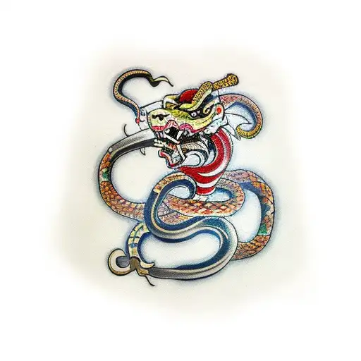 Samurai With A Snake