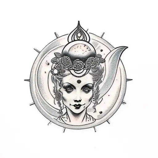 Goddess Holding A Planet In Hand