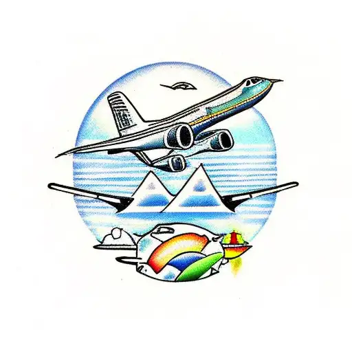 Plane With Travel In Paradise