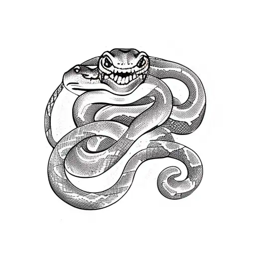 Snake Biting Own Tail