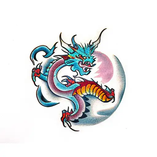 Dragon With Japanese Letters