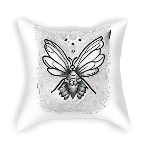 A Serene Scene Of A Moth Sleeping On A Soft Pillow