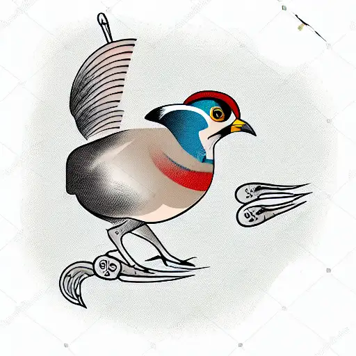 California Male Quail With Antenna