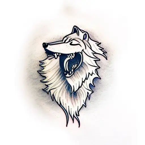 A Majestic Wolf Howling At The Moon In A Dense Jungle