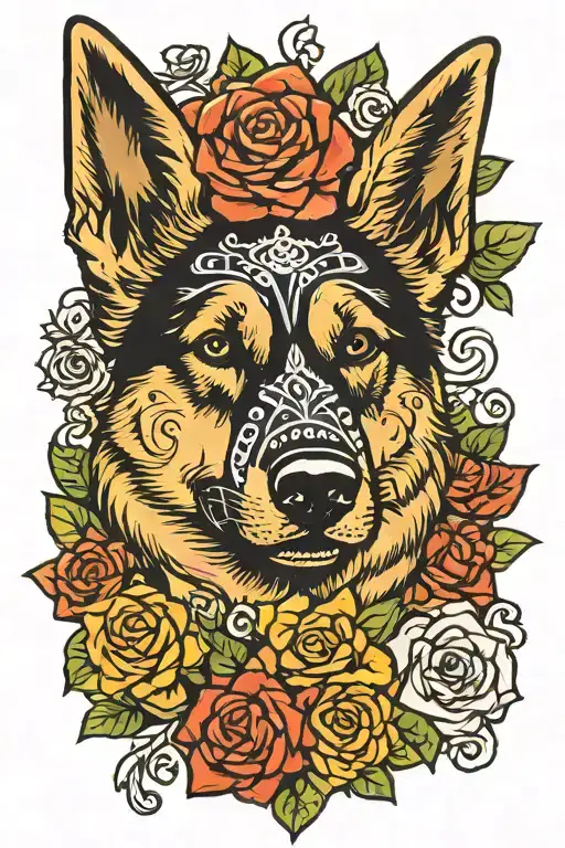 Day Of The Dead German Shepherd Dog