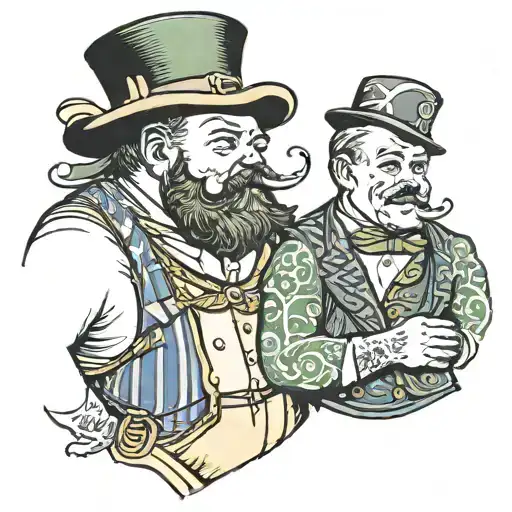 Fat Irish Man With Skinny Irish Man Looking Cool