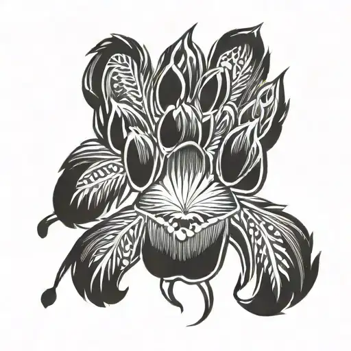 Indian Dog Paw Print