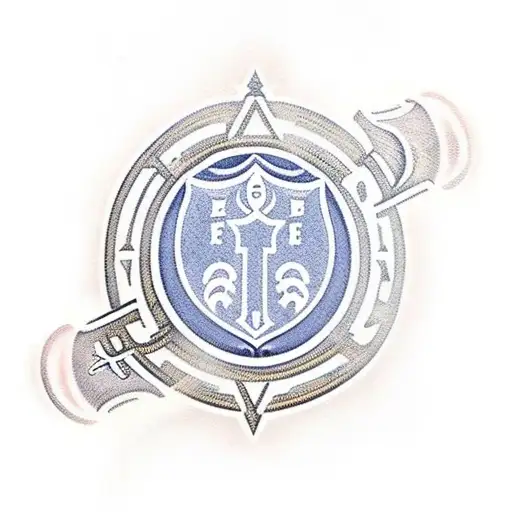 Everton Football Club Logo With Sword Going Through It