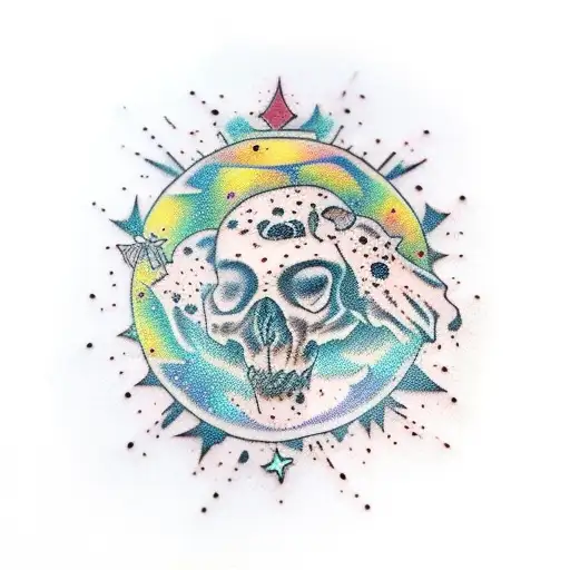 Ripped Skin With Cosmic Space Under