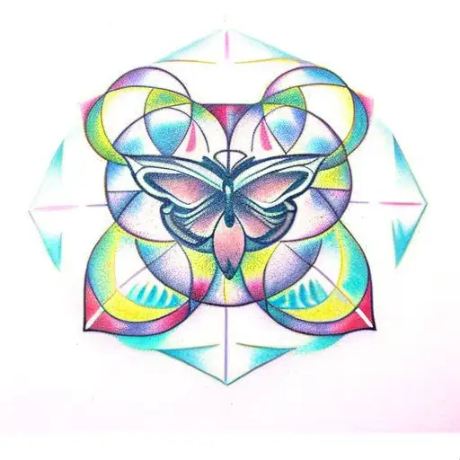 Spiritual Sacred Geometry Butterfly Moon Phases