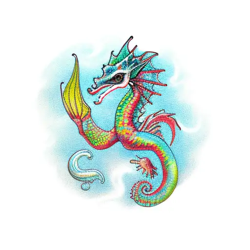 Sea Horse With Dragon Scales