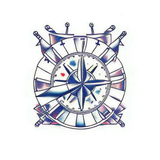 Nautical Direction Race Car Tachometer