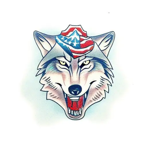 Wolf Smoking A Cigarette