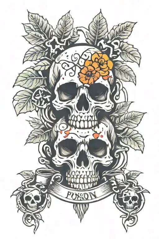 Poison Tree And Skulls Surrounded